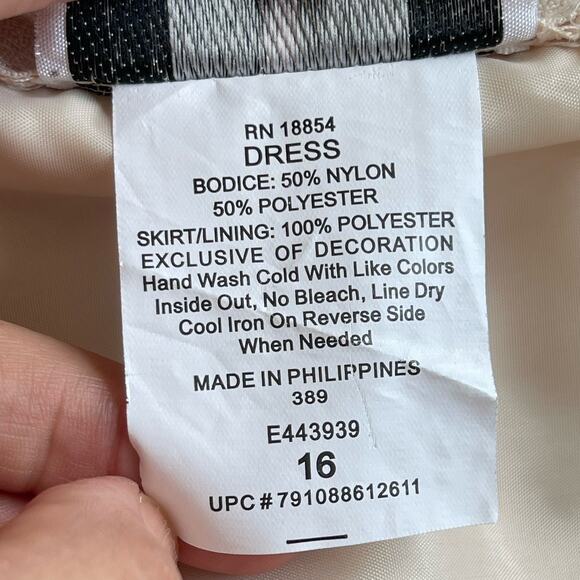 Rare Editions Lace Sequins Tulle Formal Dress Dance Bridal Flower Girl Gown 16 - Picture 15 of 15